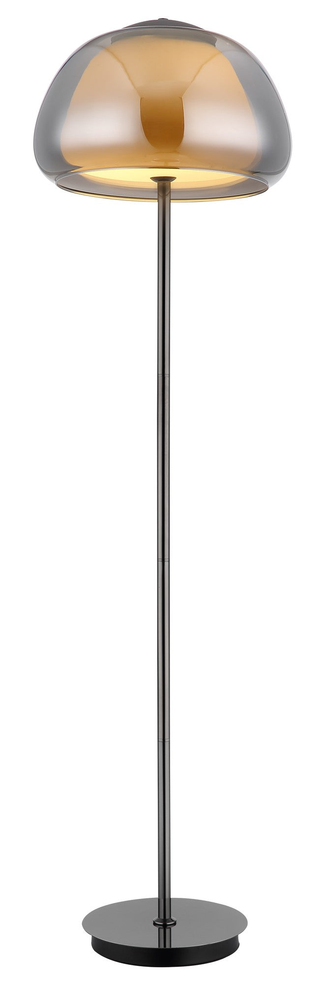 Sottile lampada da terra LED in metallo gunmetal – immagine 10