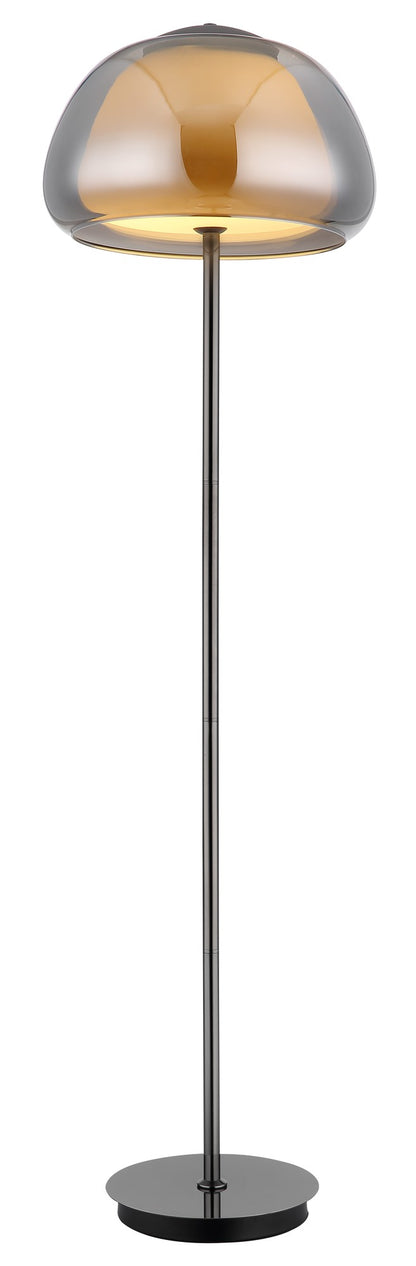 Sottile lampada da terra LED in metallo gunmetal – immagine 10