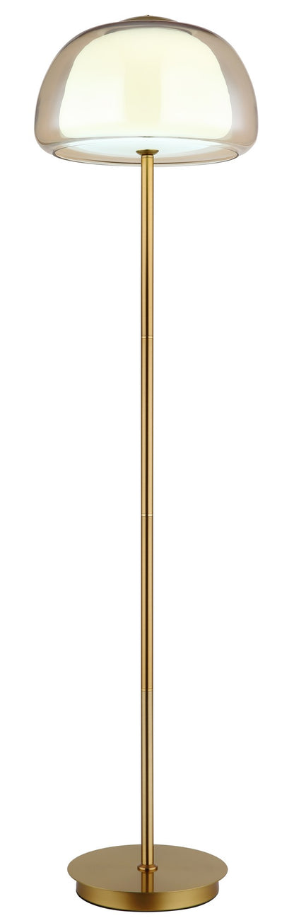 Luminária de chão LED em vidro dourado moderno – imagem 6