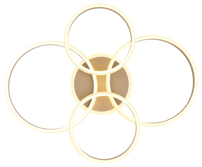 Piccola lampada a soffitto LED in metallo color sabbia – immagine 2