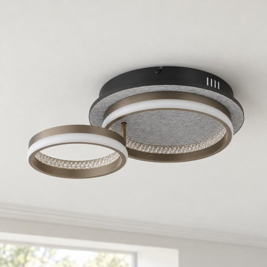 Della plafondlamp in staal met LED – sfeerbeeld