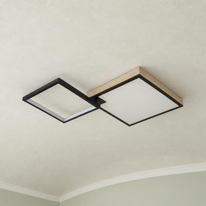 Moderné čierne LED stropné svietidlo Obolg Jacky – fotografia v interiéri