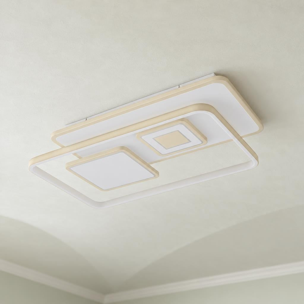 Obolg Roderick witte rechthoekige LED-plafondlamp – sfeerbeeld