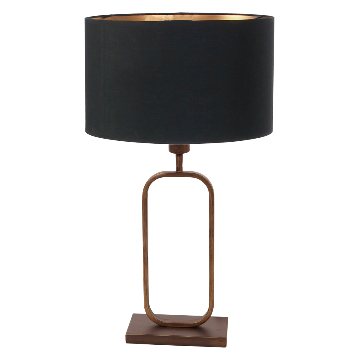 bronzen-tafellamp-met-zwart-linnen-en-gouden-binnenzijde-steinhauer-stang-main-image