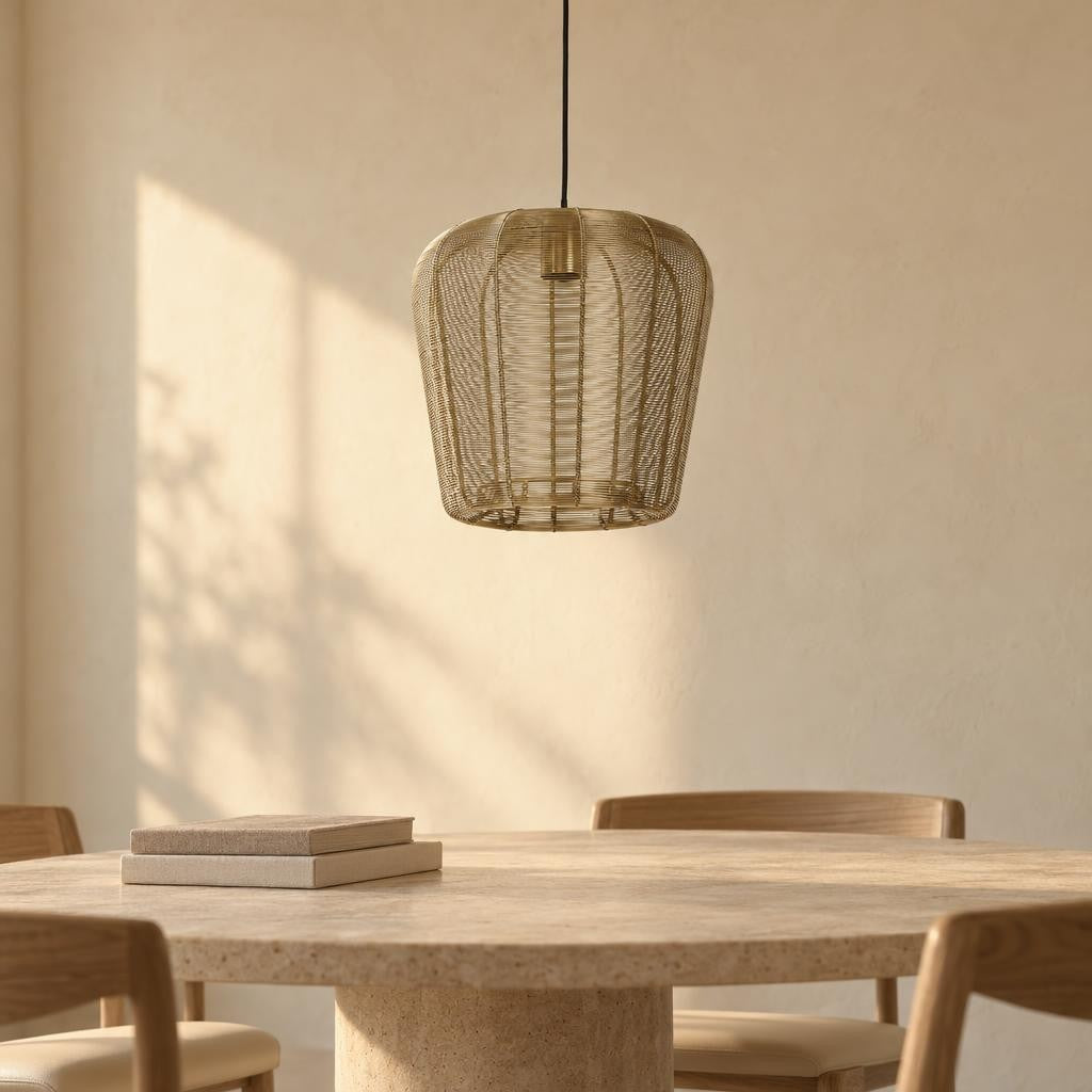 Light & Living Adeta -kultainen metallinen riippuvalaisin – tunnelmakuva