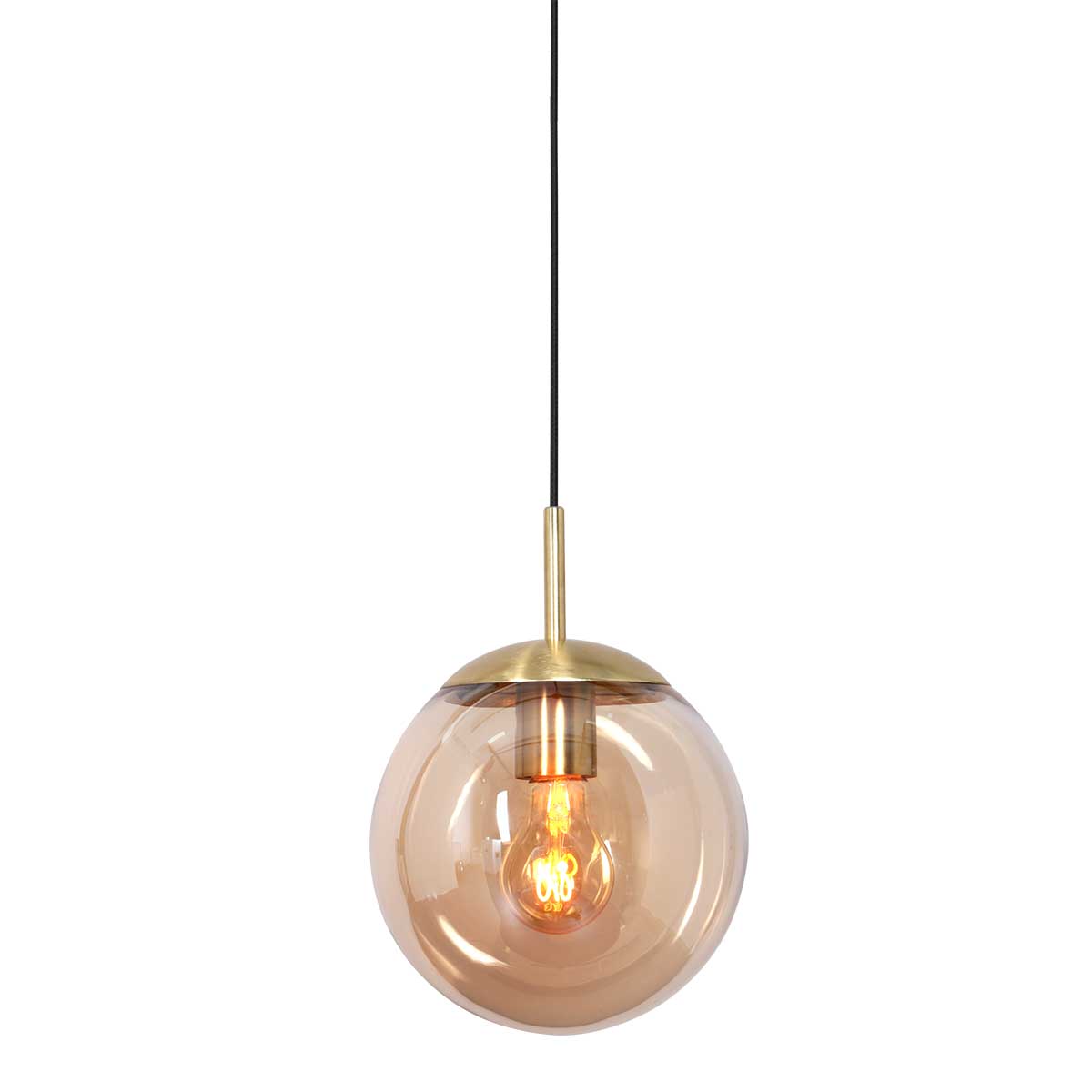 design-hanglamp-met-amber-glas-steinhauer-bollique-led-main-image