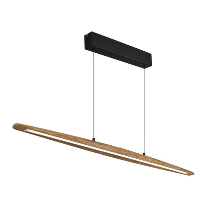 Lampa suspendată din metal negru cu LED-uri, plină de caracter