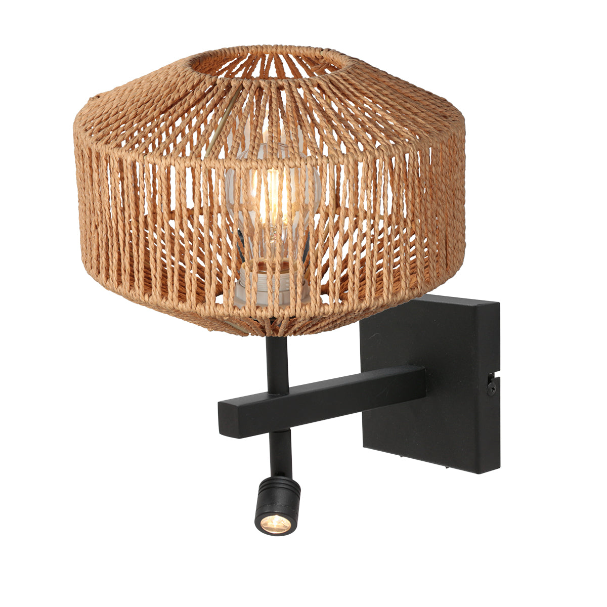 zwarte-wandlamp-met-touwkap-en-leeslicht-steinhauer-stang-variant-image1
