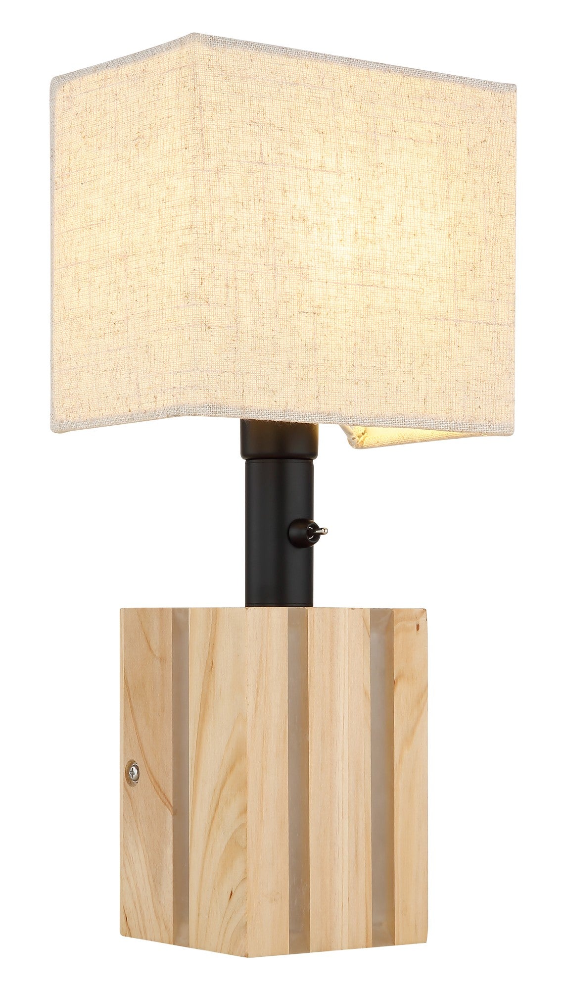 Lampada da parete in lino color naturale elegante – immagine 5