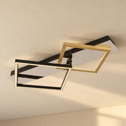Obolg Lesina plafondlamp chroom met LED – sfeerbeeld