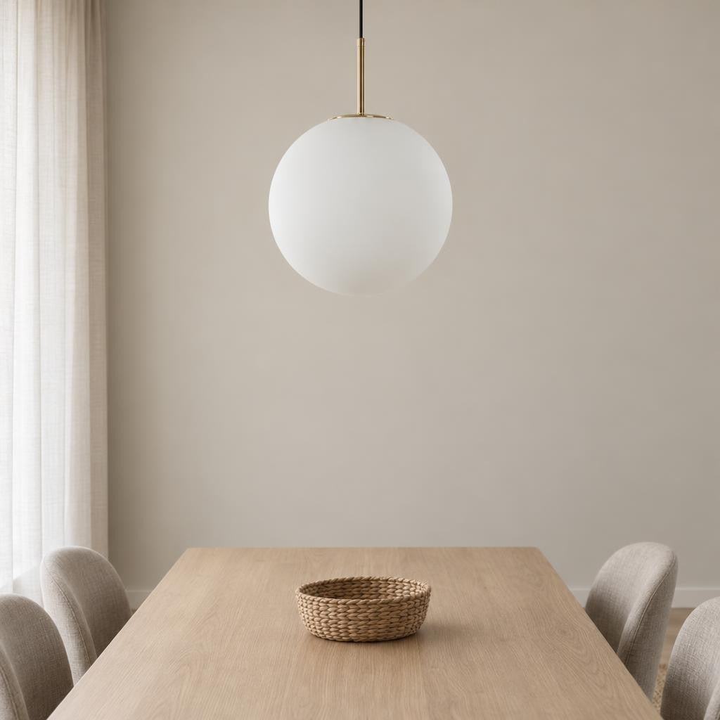 Medina hanglamp van wit glas | Light & Living – sfeerbeeld