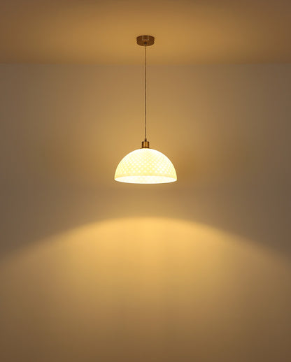 Lampada a sospensione moderna in vetro color nichel – immagine 3