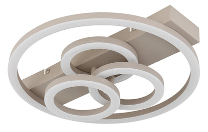Luce a soffitto in metallo color sabbia con LED – immagine 1