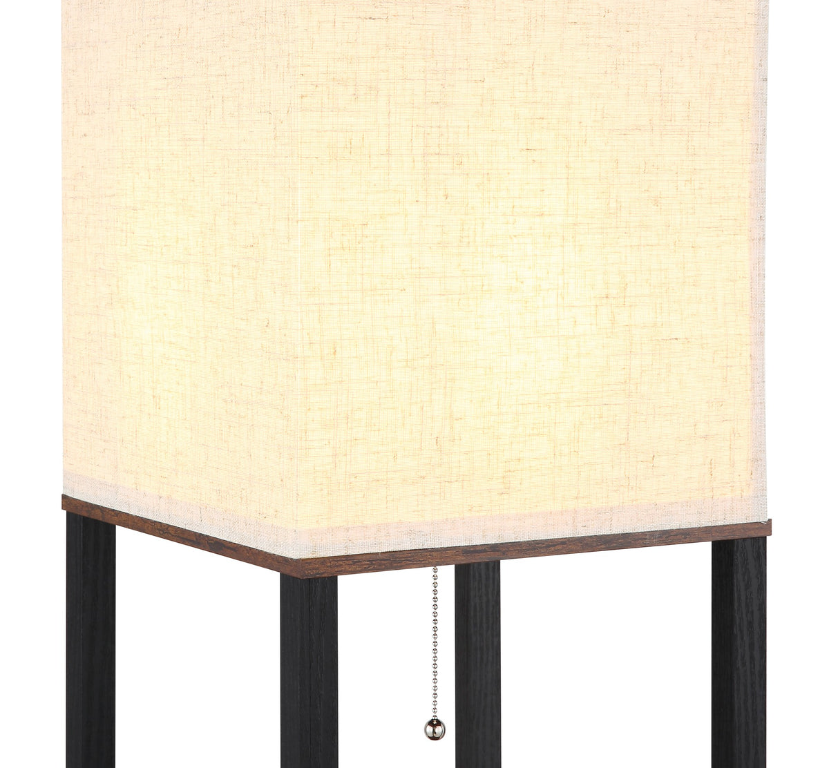 Lampada da terra in lino marrone scuro senza tempo – immagine 3