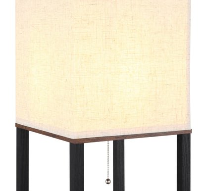 Lampada da terra in lino marrone scuro senza tempo – immagine 3