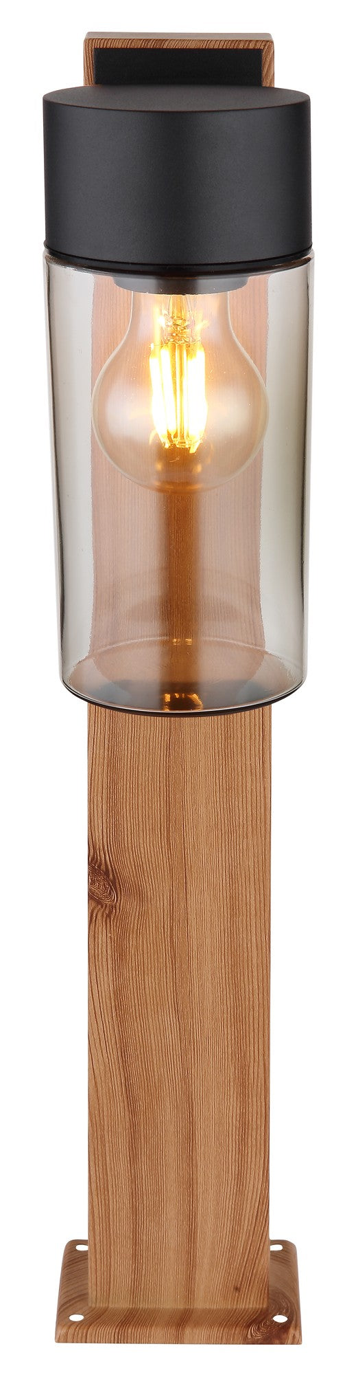 Piccola lampada da esterno in vetro color legno – immagine 2