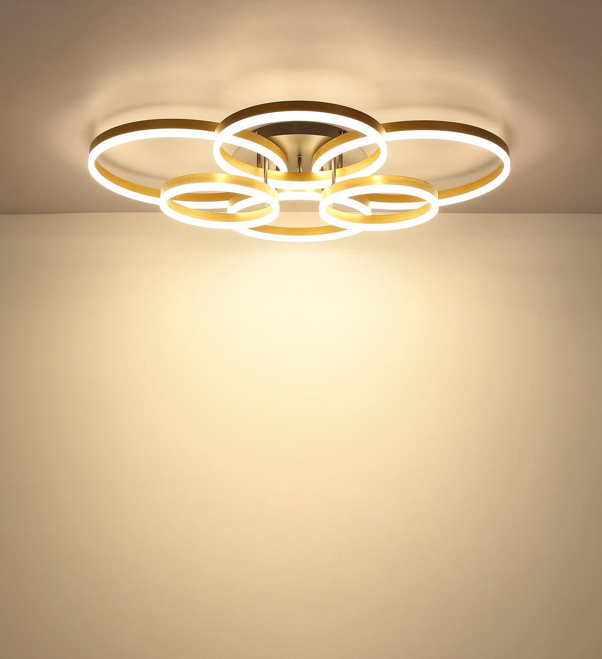 Екстра голям черен алуминиев LED ceiling lamp – изображение 6