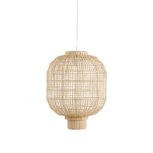 Lille naturfarvet rattan hængelampe Light & Living Dorzan