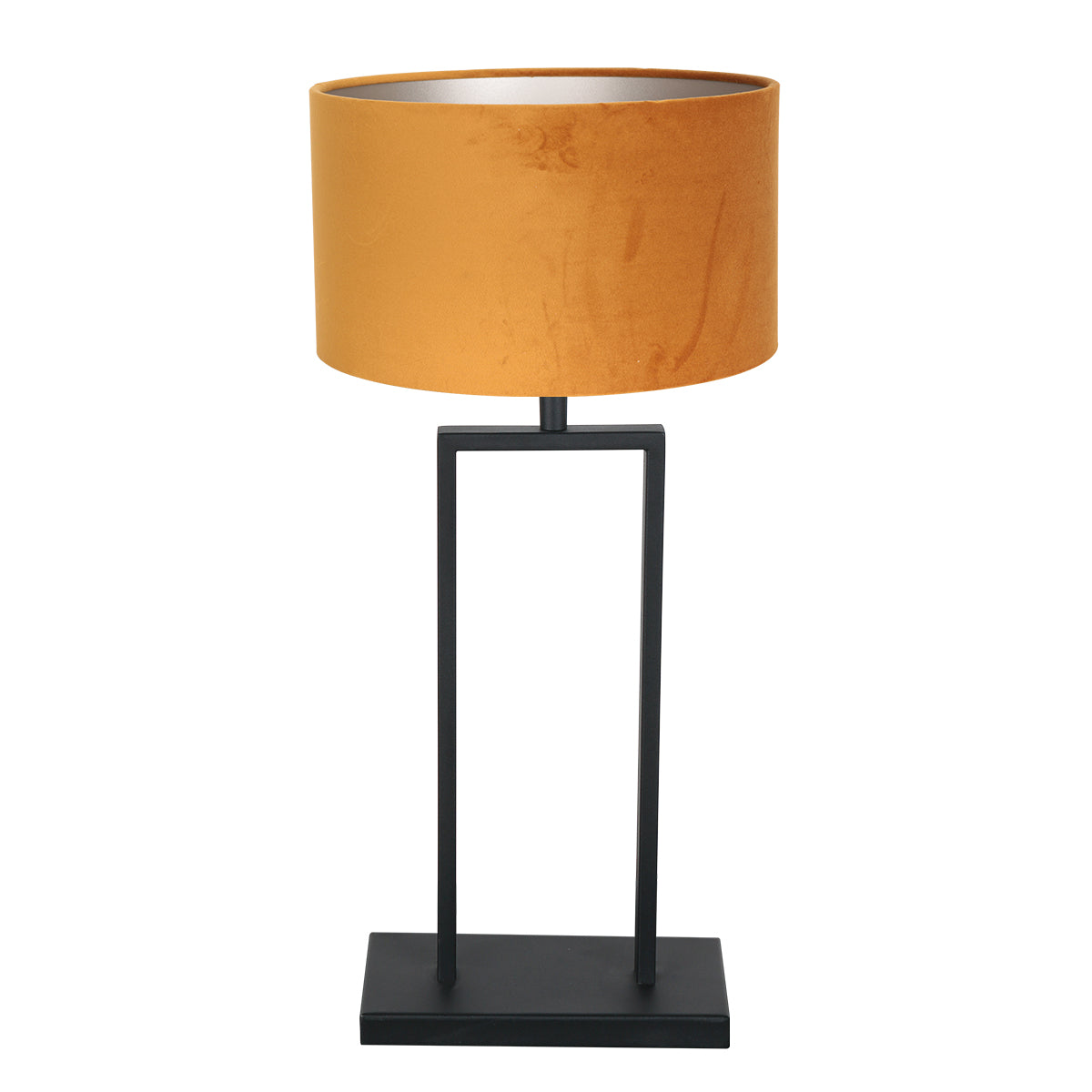 zwarte-tafellamp-met-oranje-lampenkap-steinhauer-stang-main-image