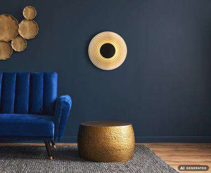 Lâmpada de parede LED preta luxuosa – desenho com dimensões