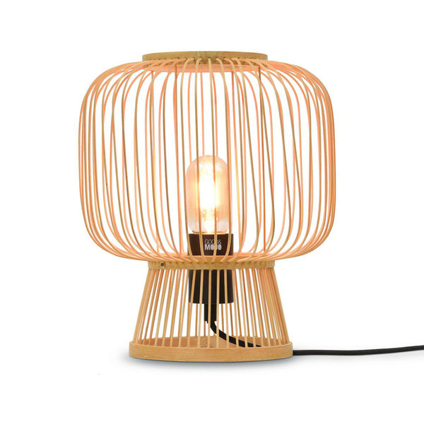Boheemse tafellamp bamboe naturel-zwart GOOD&MOJO Cango