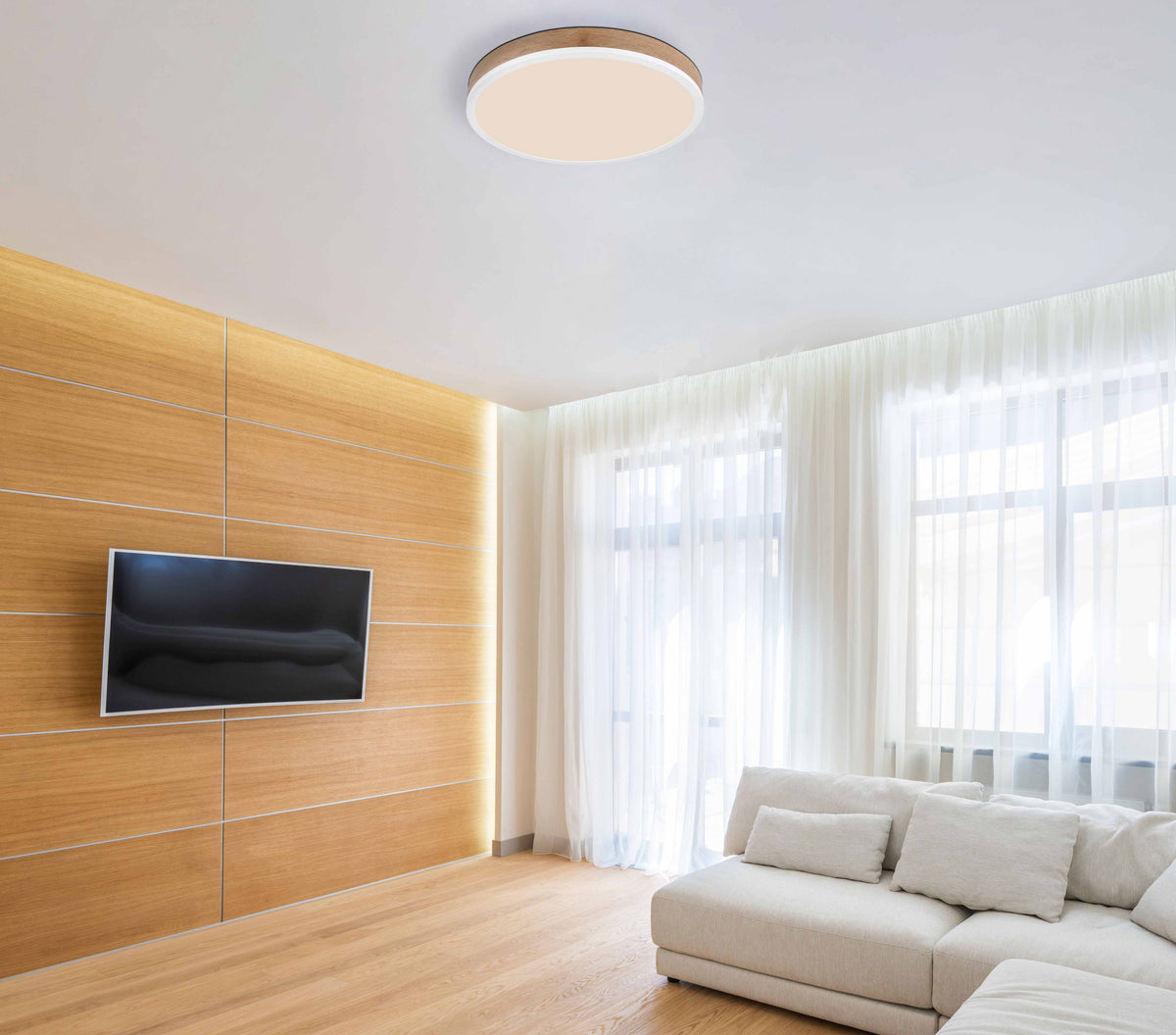 Candeeiro de teto LED branco Obolg Doro Ø45 cm – imagem 2