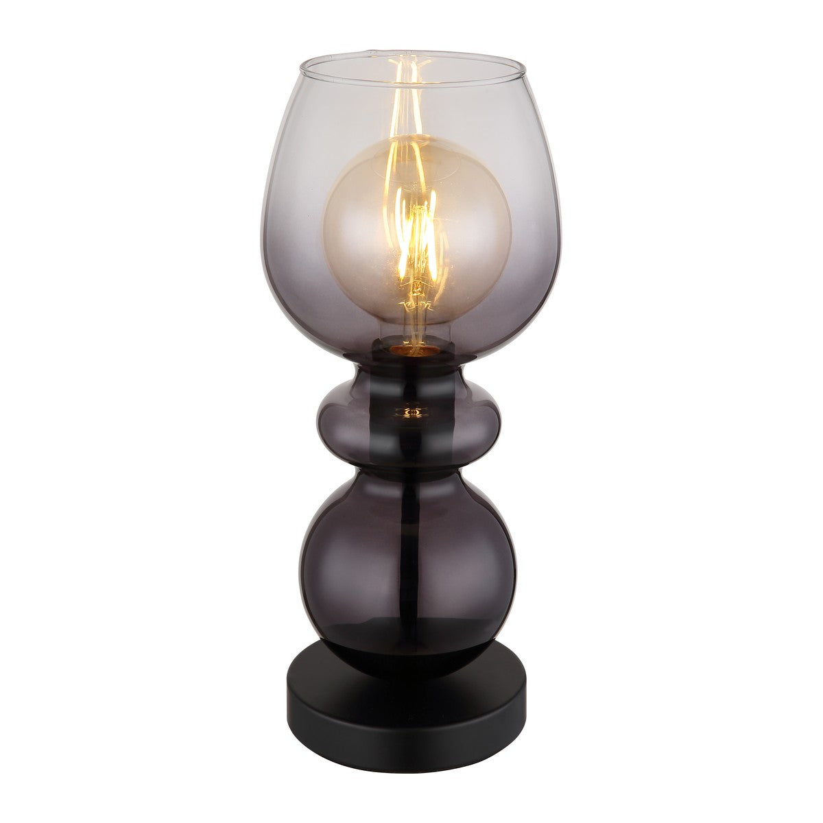 Elegantna crna staklena stolna lampa