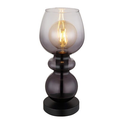 Elegantna crna staklena stolna lampa