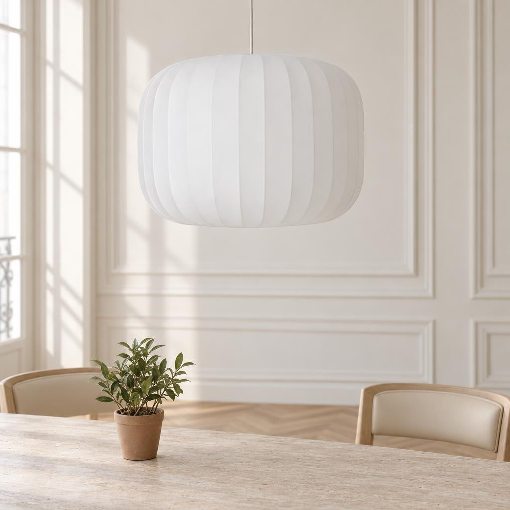 Light & Living Lexa retro hanglamp in wit – sfeerbeeld