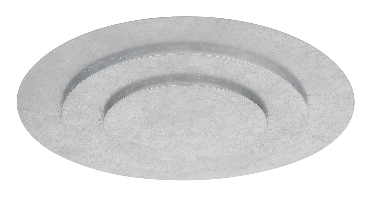 Lampada da soffitto LED metallica color argento grande – immagine 1