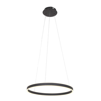 Черна LED висяща лампа Steinhauer Ringlux Ø60 см – изображение 1