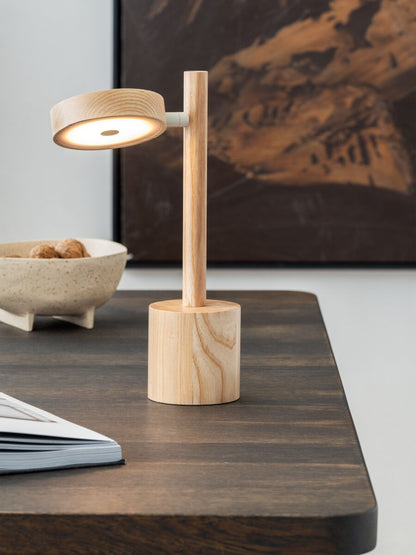 Lampada da tavolo in legno di frassino naturale caratterizzata GOOD&MOJO Okinawa – disegno con le misure