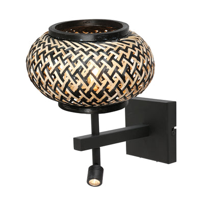 zwarte-wandlamp-met-bamboekap-en-leeslicht-steinhauer-stang-variant-image1