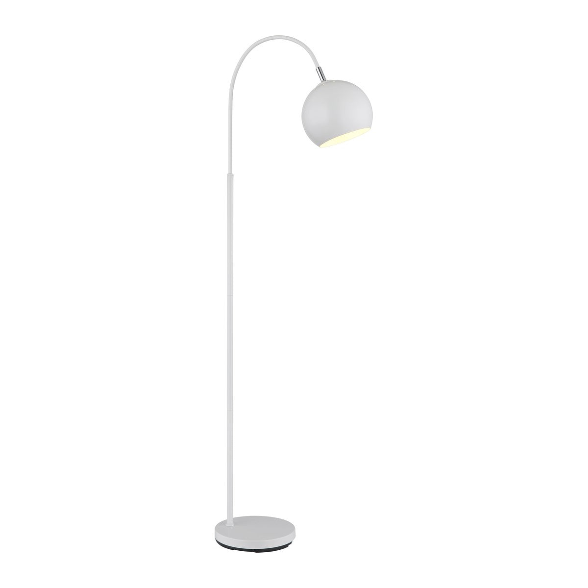 Lampada da terra in metallo bianco raffinato