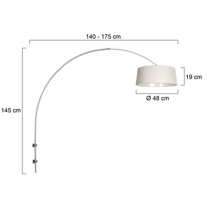 staalkleurige-boog-wandlamp-met-cremekleurige-kap-steinhauer-sparkled-light-variant-image7