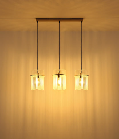 Candelabru mare de sticlă de culoare nisipoasă cu 3 lumini – imaginea 6