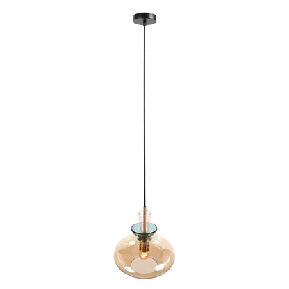 Luminária de pendente em vidro marrom com detalhes coloridos Anne Light Malboo – imagem 10