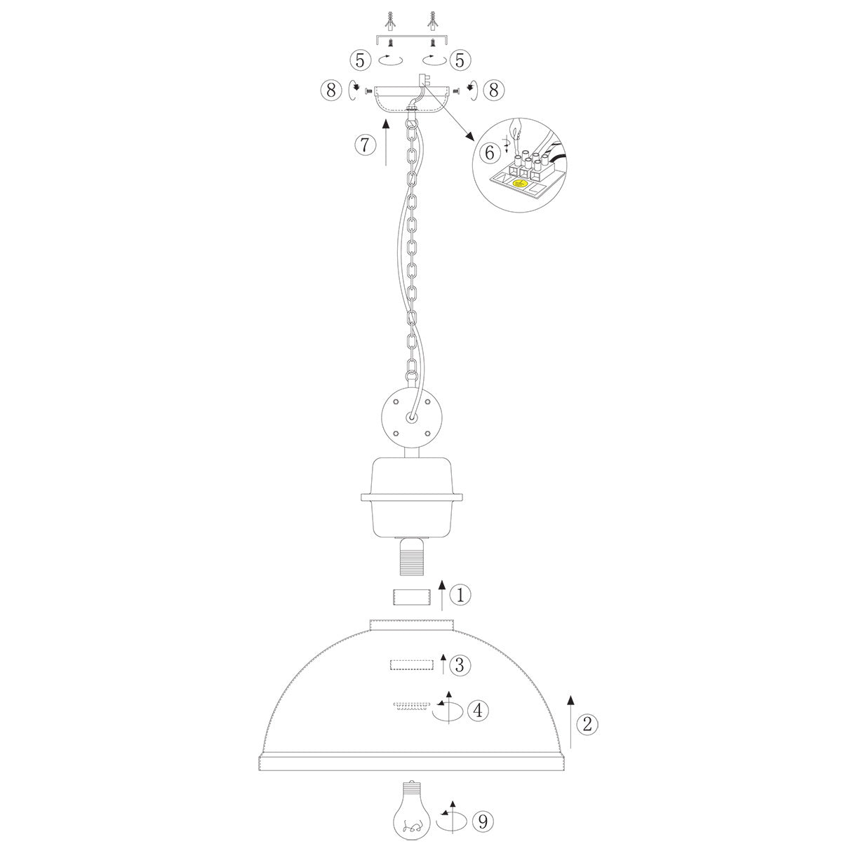 Mexlite Gaeve Black Industrial Pendant Light Ø50cm – image 9