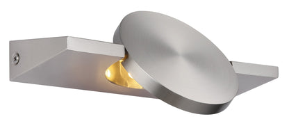Piccola lampada da parete a LED in metallo color nichel – immagine 5