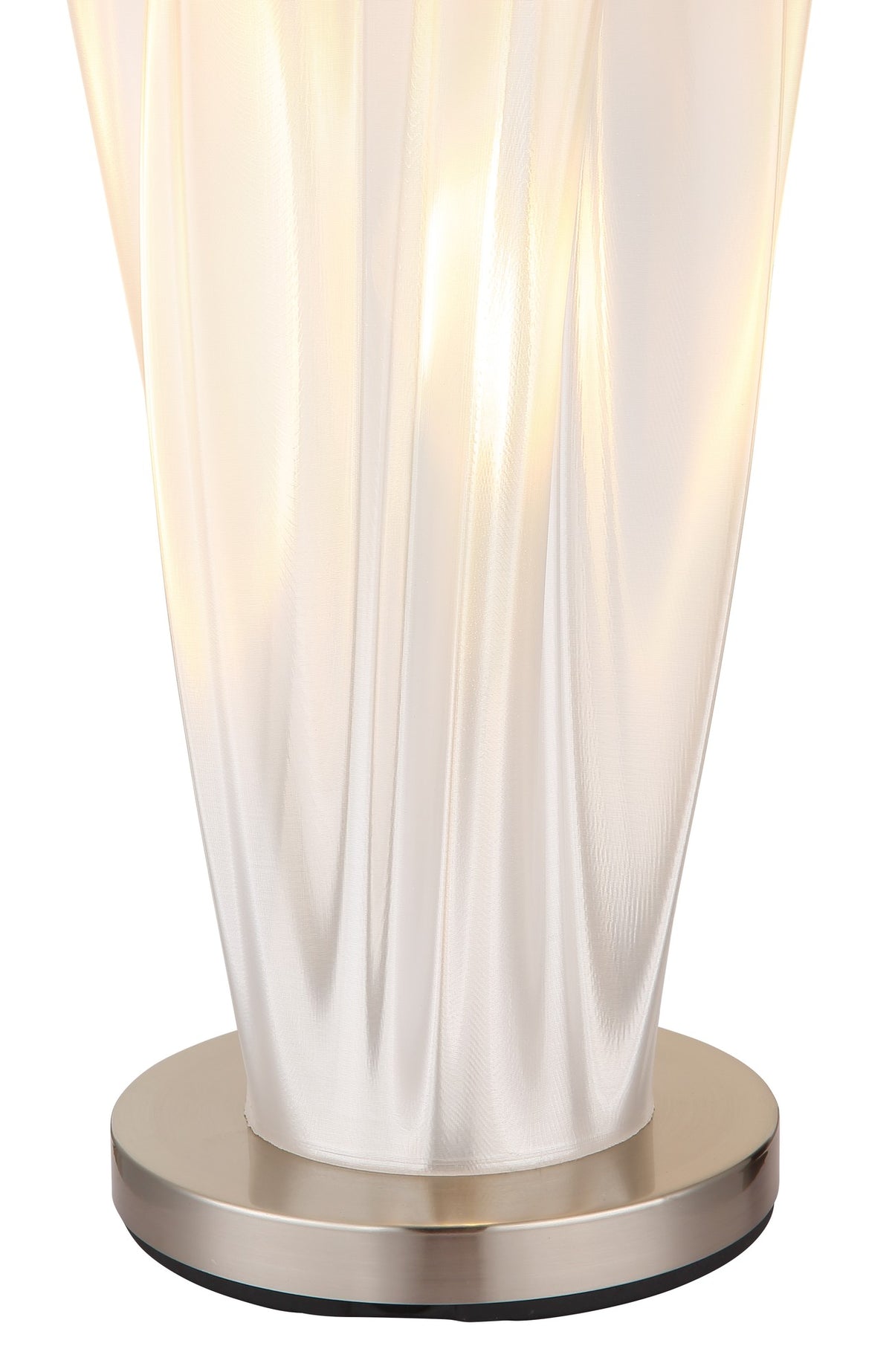 Luminária de chão metálica prateada elegante com 3 luzes – imagem 3