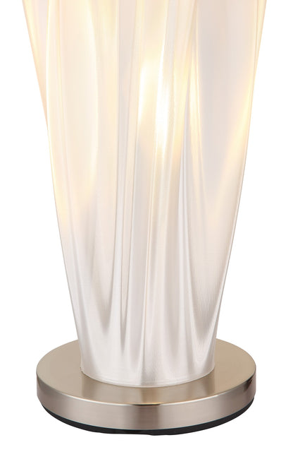 Luminária de chão metálica prateada elegante com 3 luzes – imagem 3