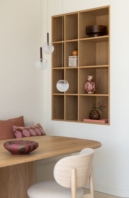 Bordeauxrode glazen hanglamp met drie bollen It's About RoMi Murano – afbeelding 4