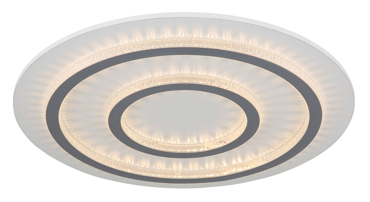 Grande lampada a soffitto LED bianca in metallo – immagine 8