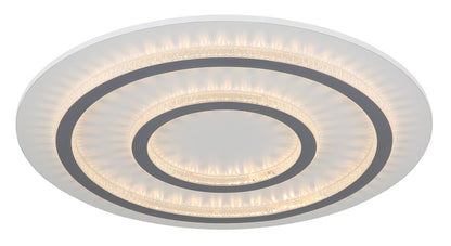 Grande lampada a soffitto LED bianca in metallo – immagine 8