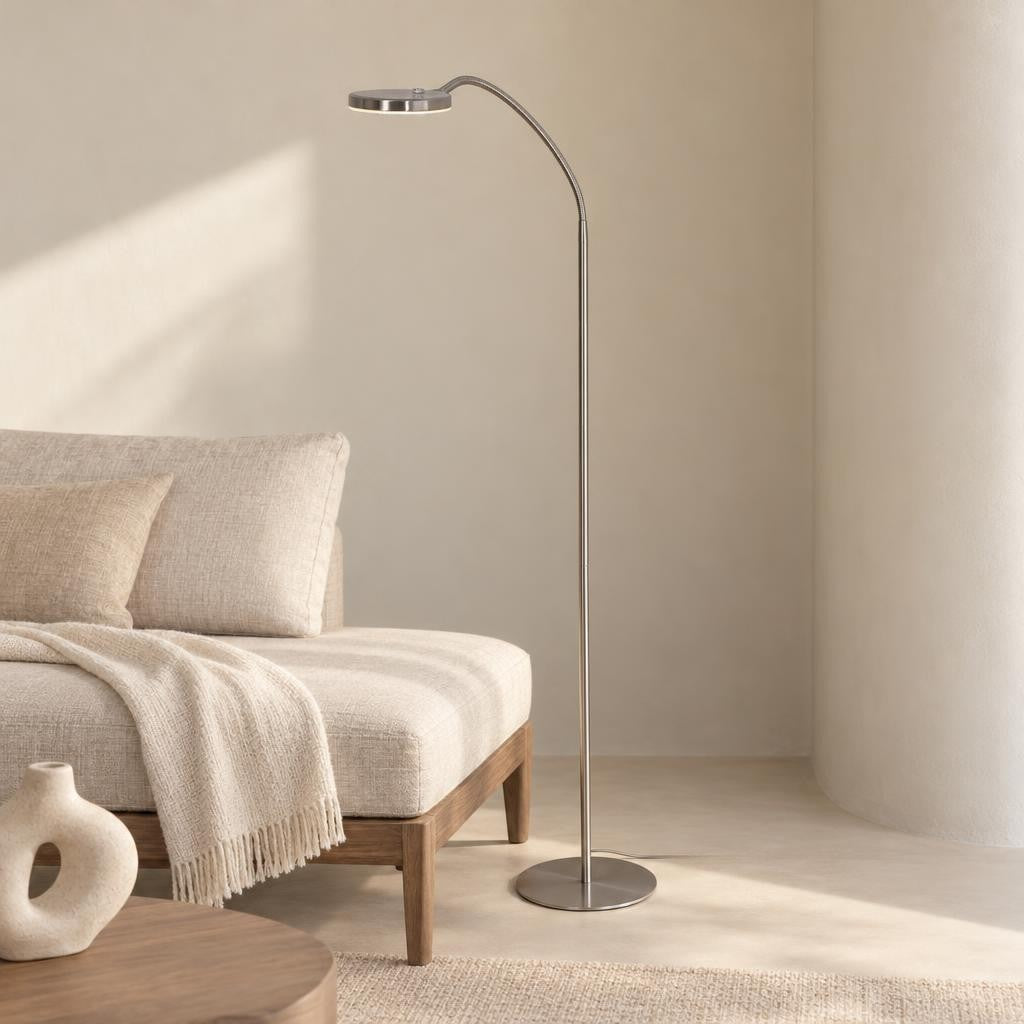 Állítható acél állólámpa LED-del – Mexlite Platu – hangulatkép