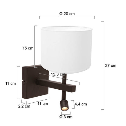 wandlamp-in-cacao-met-gouden-velours-en-apart-leeslampje-steinhauer-stang-variant-image7