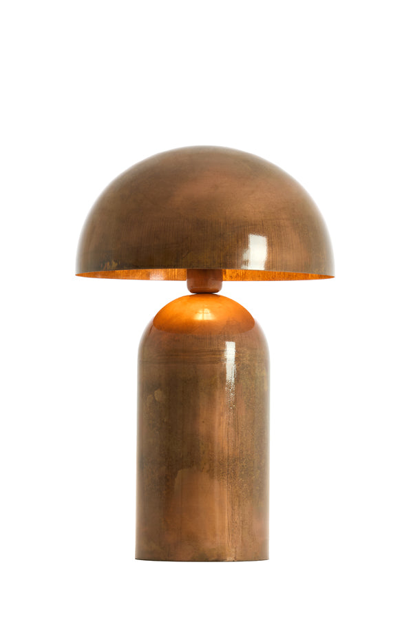 Veľká medená kovová stolná lampa Light & Living Tolima – obrázok 1