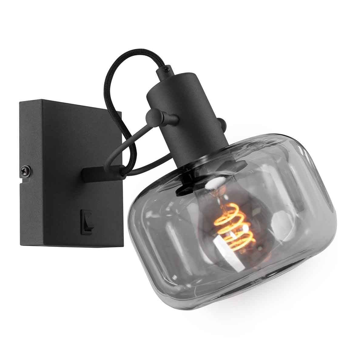 moderne-zwarte-wandlamp-glas-steinhauer-glaslic-main-image