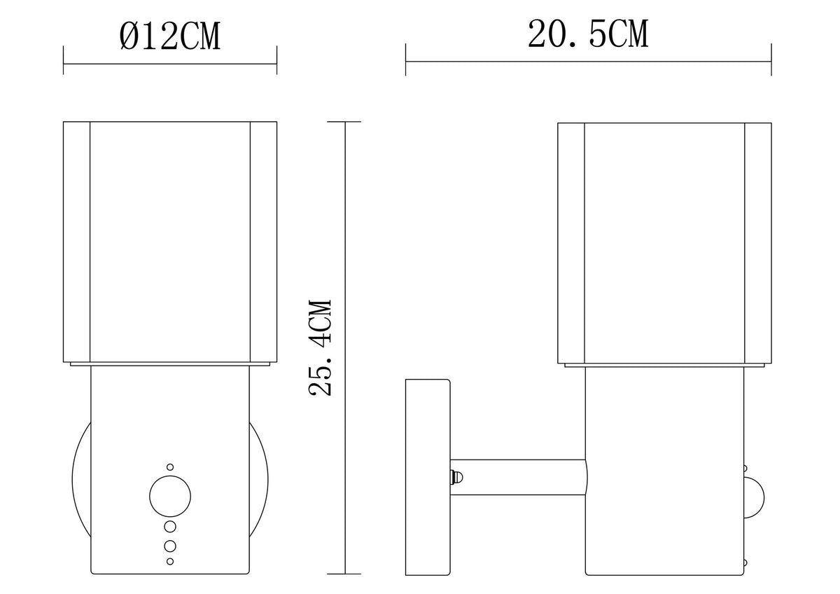 Lampada da esterno in acciaio inossidabile nera raffinata – immagine 9