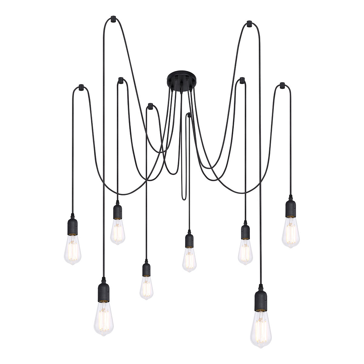 zwarte-flexibele-8-lichts-hanglamp-globo-oliver-main-image